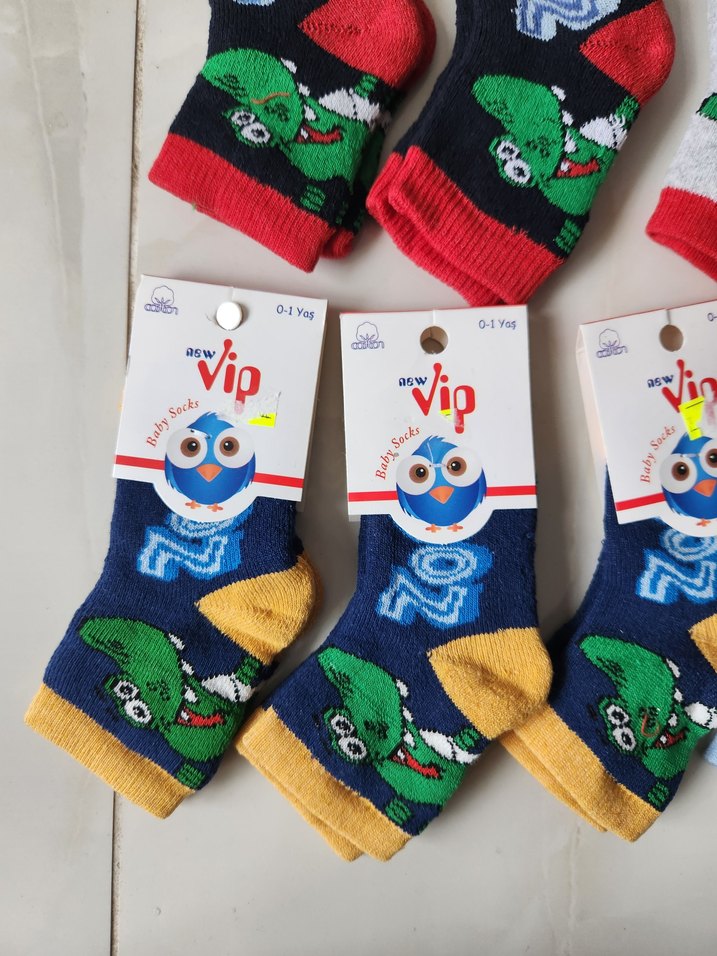 Renkli Erkek Çocuk Çorapları 0/1 yaş - Görsel 5
