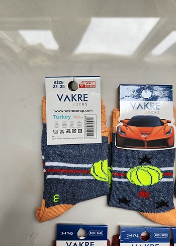 Çocuk Renkli Baskılı Çorap 3-4 Yaş - Görsel 3