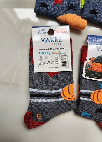 Çocuk Renkli Baskılı Çorap 3-4 Yaş - Görsel 4