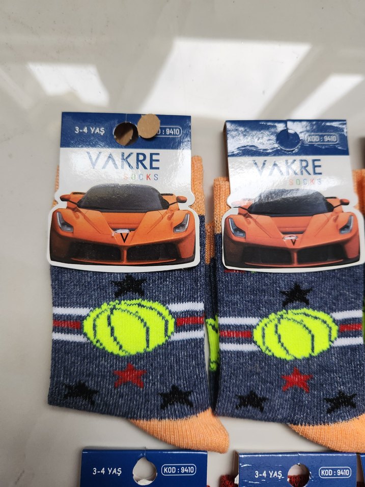 Çocuk Renkli Baskılı Çorap 3-4 Yaş - Görsel 2