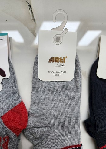 Çocuk Renkli Baskılı Çorap 2/3 yaş - Görsel 4