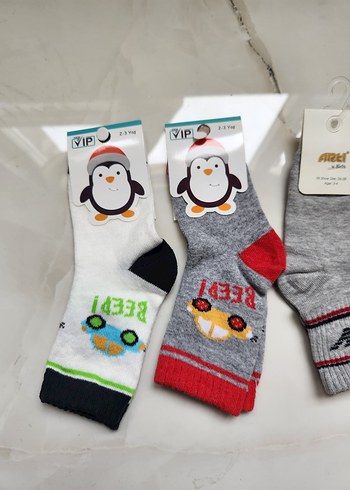 Çocuk Renkli Baskılı Çorap 2/3 yaş - Görsel 2