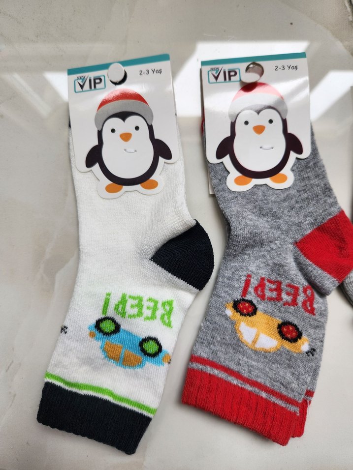 Çocuk Renkli Baskılı Çorap 2/3 yaş - Görsel 5