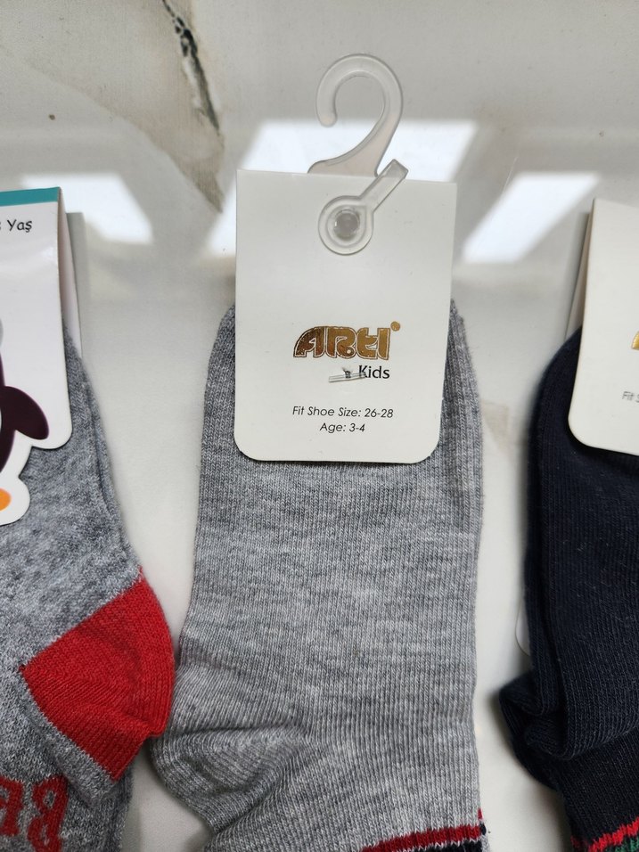 Çocuk Renkli Baskılı Çorap 2/3 yaş - Görsel 4