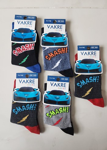 Çocuk Çok Renkli Baskılı Çoraplar 5/6 yaş - Görsel 2