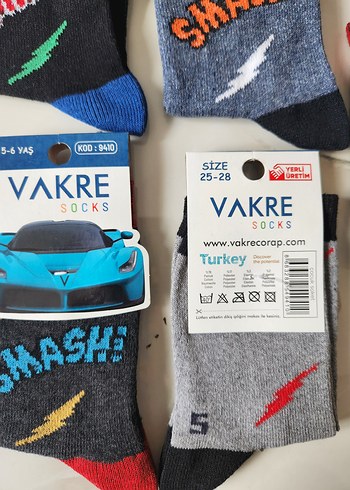 Çocuk Çok Renkli Baskılı Çoraplar 5/6 yaş - Görsel 6