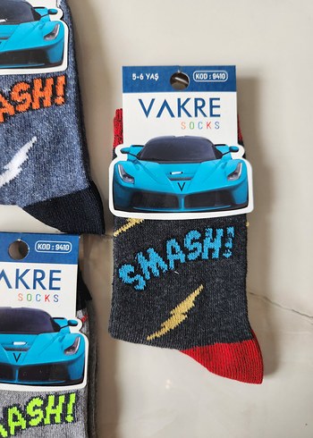 Çocuk Çok Renkli Baskılı Çoraplar 5/6 yaş - Görsel 5