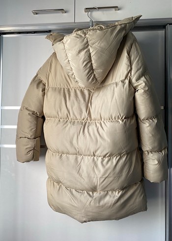 Bershka Bej Uzun Kışlık Mont