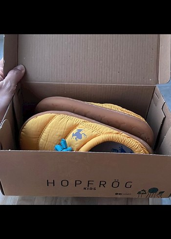 29 Beden sarı Renk Hardal Sarısı Yumuşak Ev/Kreş Ayakkabısı - Hopfrög