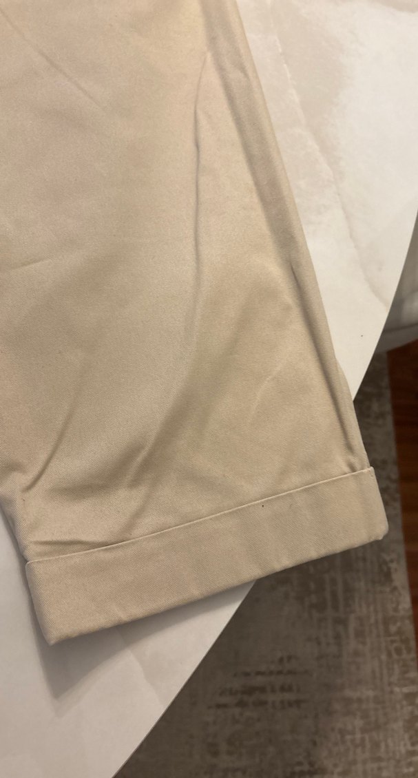 Bej Kadın Midi Kumaş Pantolon - Görsel 2