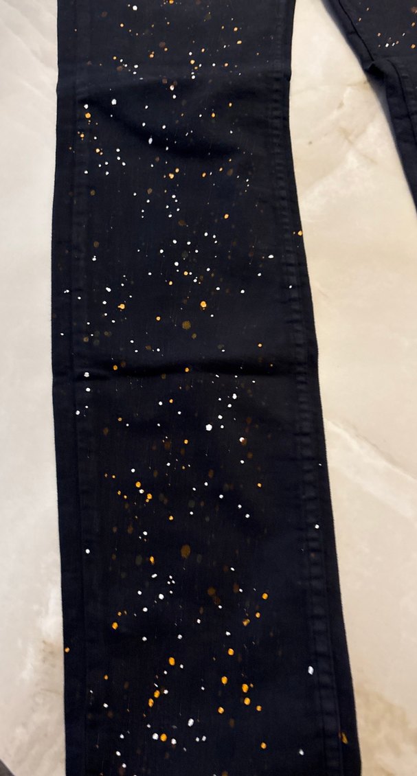 Işıltılı Siyah Kadın Denim Pantolon - Görsel 2