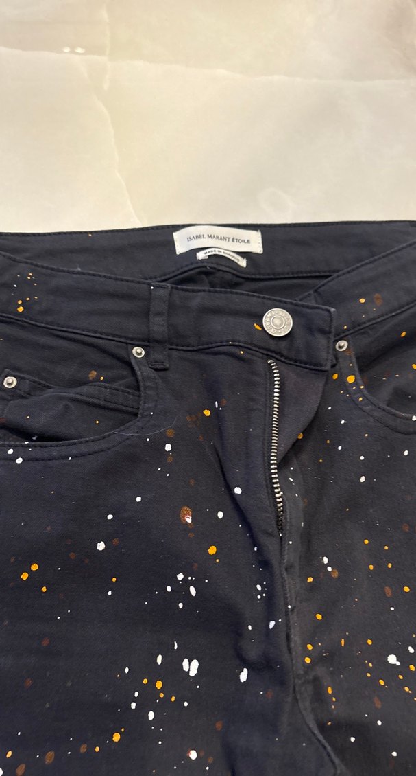 Işıltılı Siyah Kadın Denim Pantolon - Görsel 3