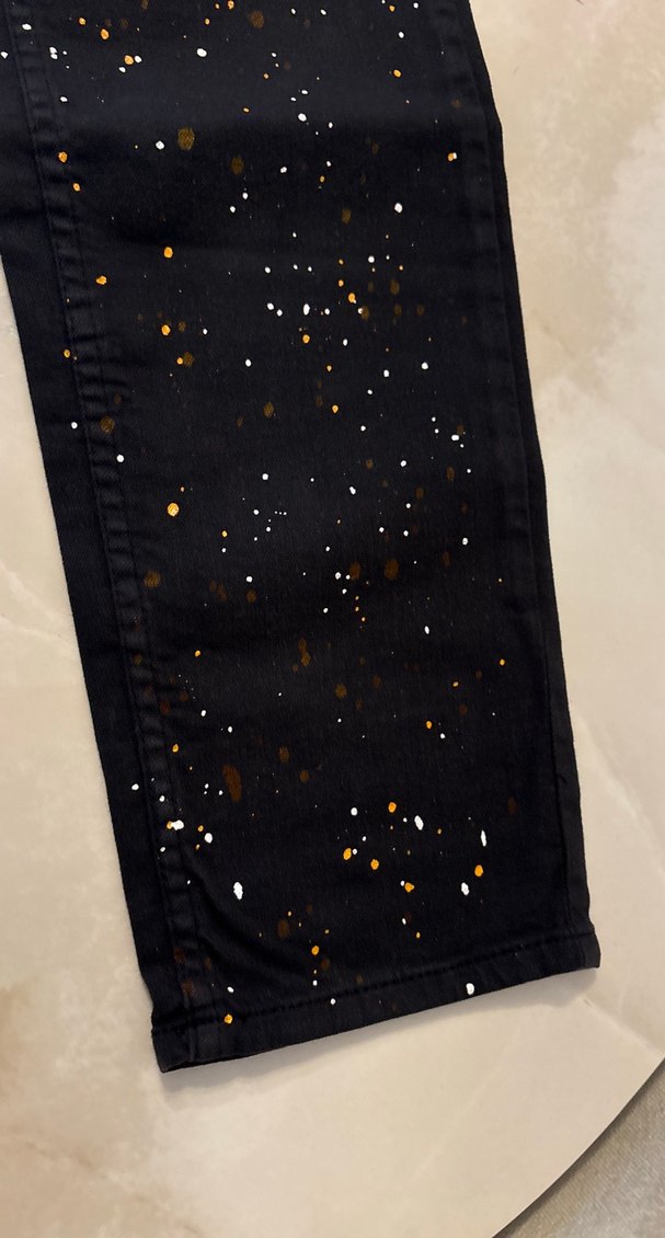 Işıltılı Siyah Kadın Denim Pantolon - Görsel 4