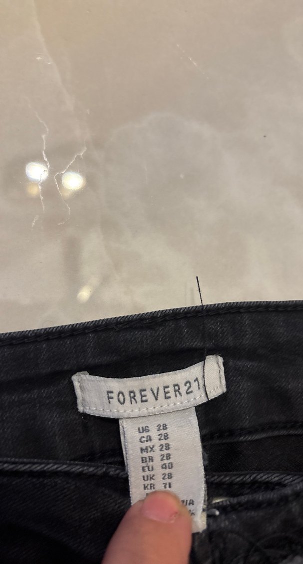 Siyah Kadın Midi Boy Slim Fit Denim Pantolon - Görsel 2