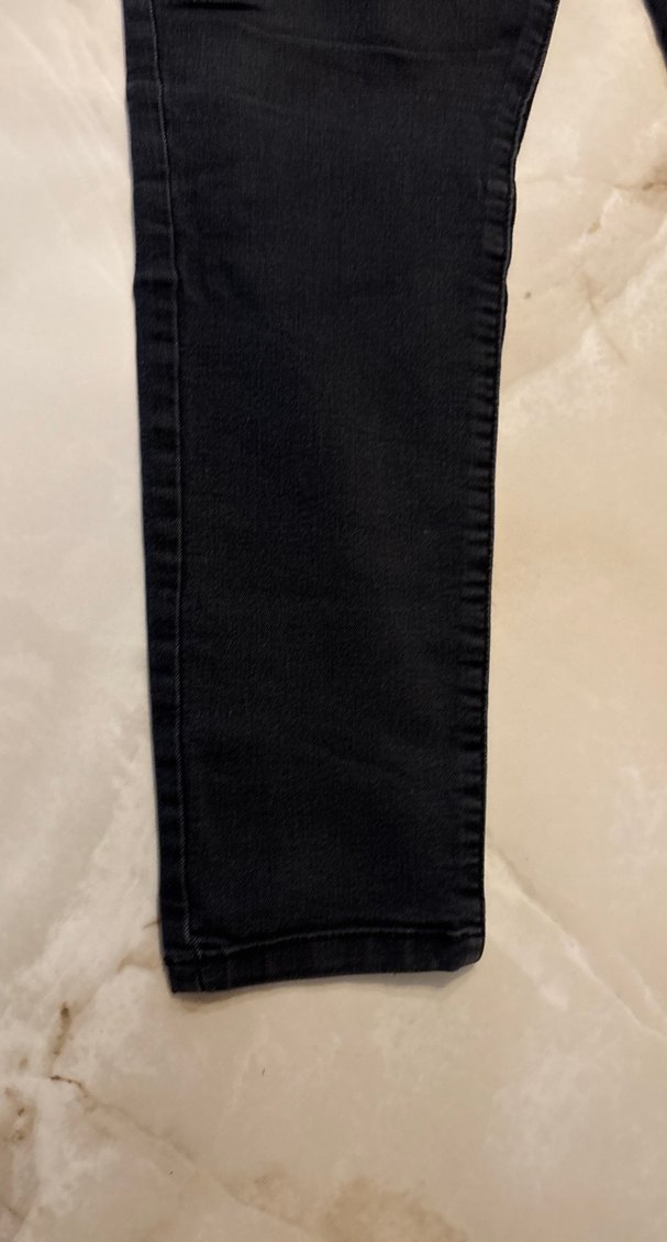 Siyah Kadın Midi Boy Slim Fit Denim Pantolon - Görsel 3