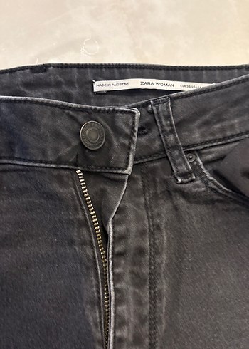 Kadın Siyah Normal Boy Denim Jean - Görsel 3