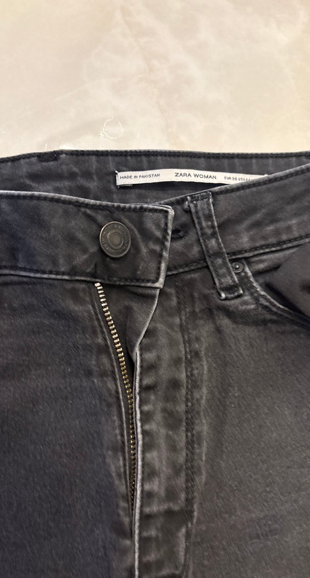 Kadın Siyah Normal Boy Denim Jean - Görsel 3