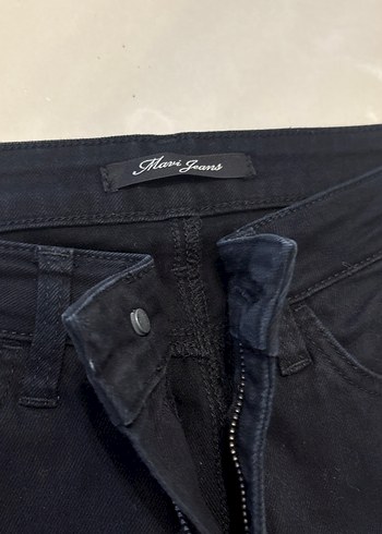 Kadın Siyah Midi Boy Denim Pantolon - Görsel 2