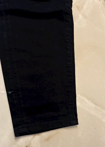 Kadın Siyah Midi Boy Denim Pantolon - Görsel 4