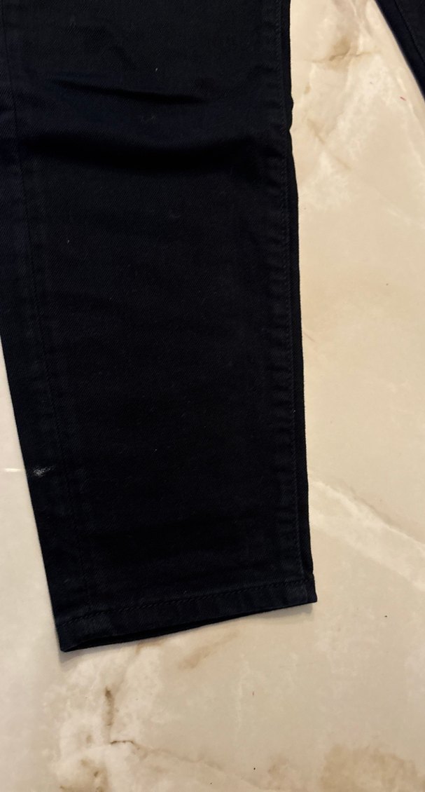 Kadın Siyah Midi Boy Denim Pantolon - Görsel 4