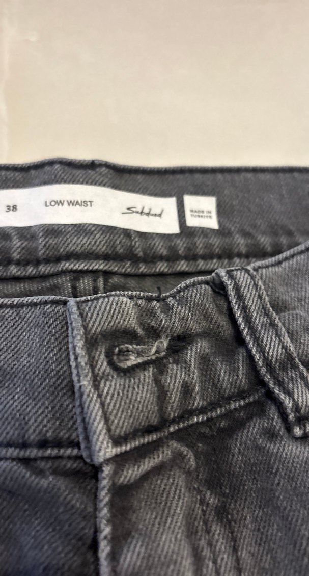 Gri Midi Boy Regular Fit Kadın Kot Pantolon - Görsel 3