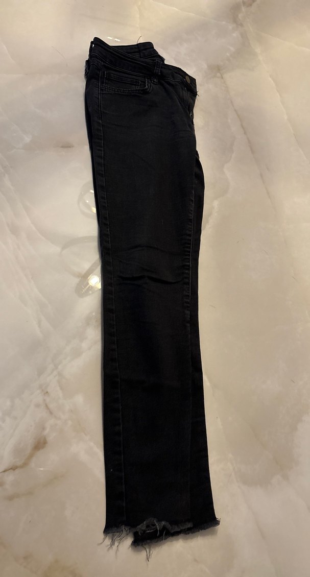 Siyah Regular Fit Kadın Denim Pantolon - Görsel 4