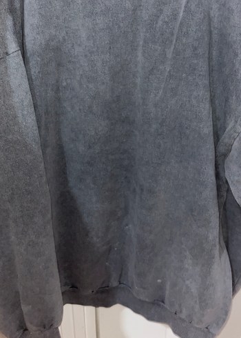 12-13 Yaş Beden Gri Baskılı Uzun Kollu Kadın Sweatshirt