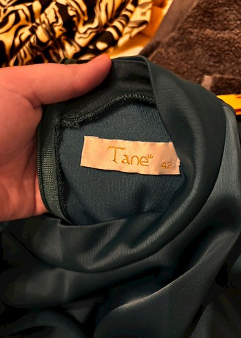 Yeşil Uzun Kollu Drapeli Uzun Elbise - Görsel 4