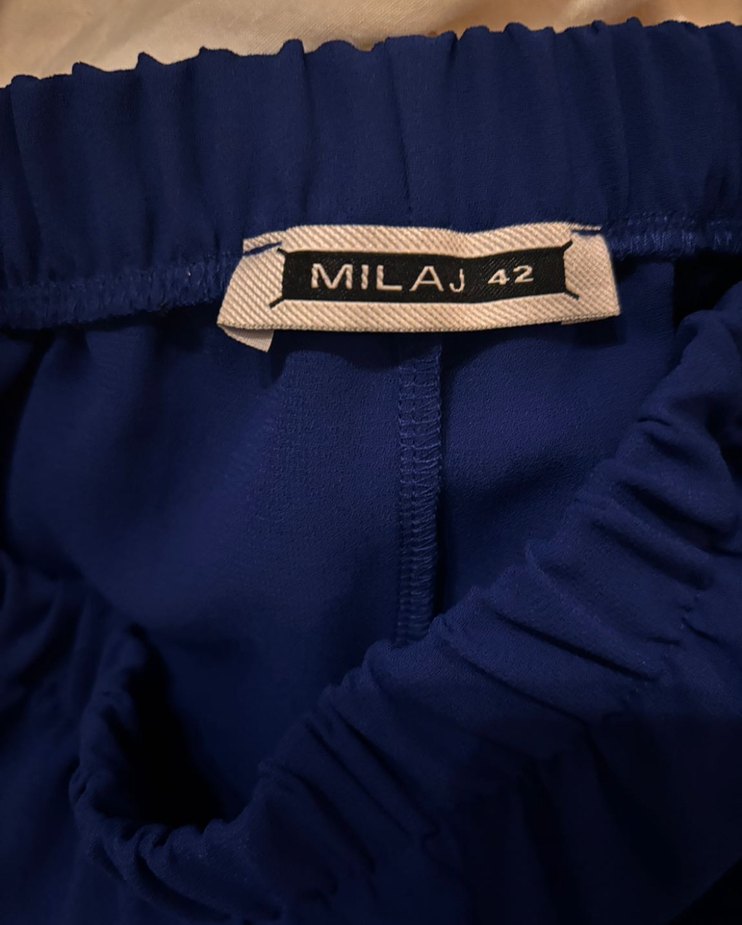 Uzun Kollu İş Kadını Mavisi Nakışlı Kadın Ceketi - Görsel 4