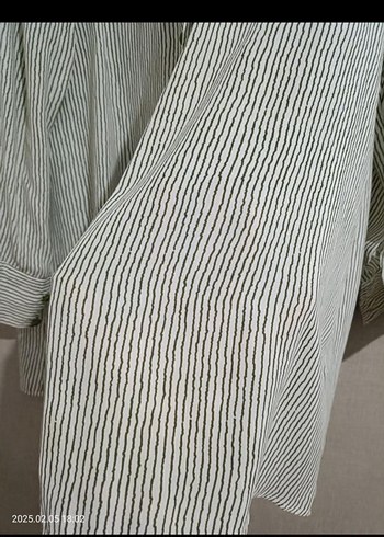 Bej Renk Uzun Kollu Keten Gömlek - Görsel 5