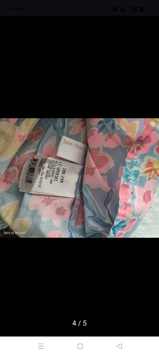 Kolsuz Renkli Kız Çocuk Elbisesi - Görsel 4