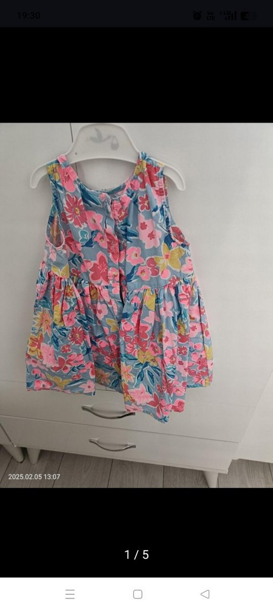 Kolsuz Renkli Kız Çocuk Elbisesi - Görsel 2