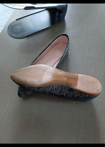 Gri Yılan Desenli Stiletto Babet - Görsel 3