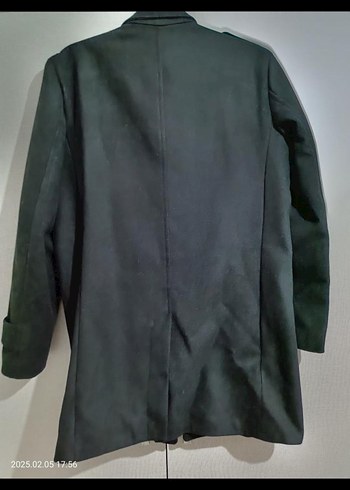 Uzun Kollu kaşe mont - Görsel 5