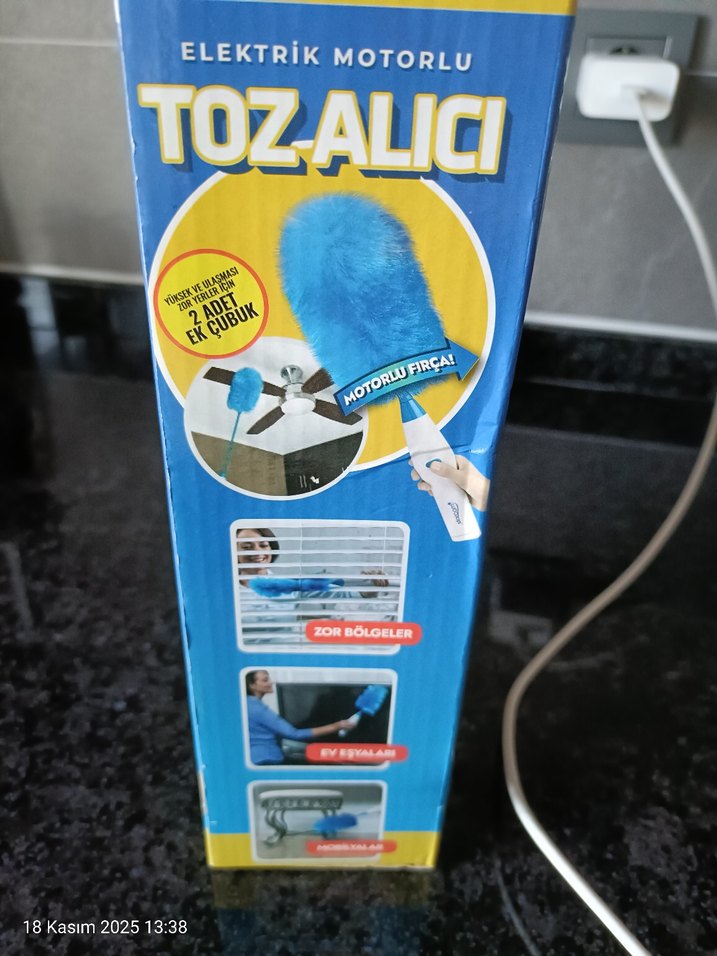 Mavi Elektrikli Toz Alıcı Motorlu Fırça - Görsel 2