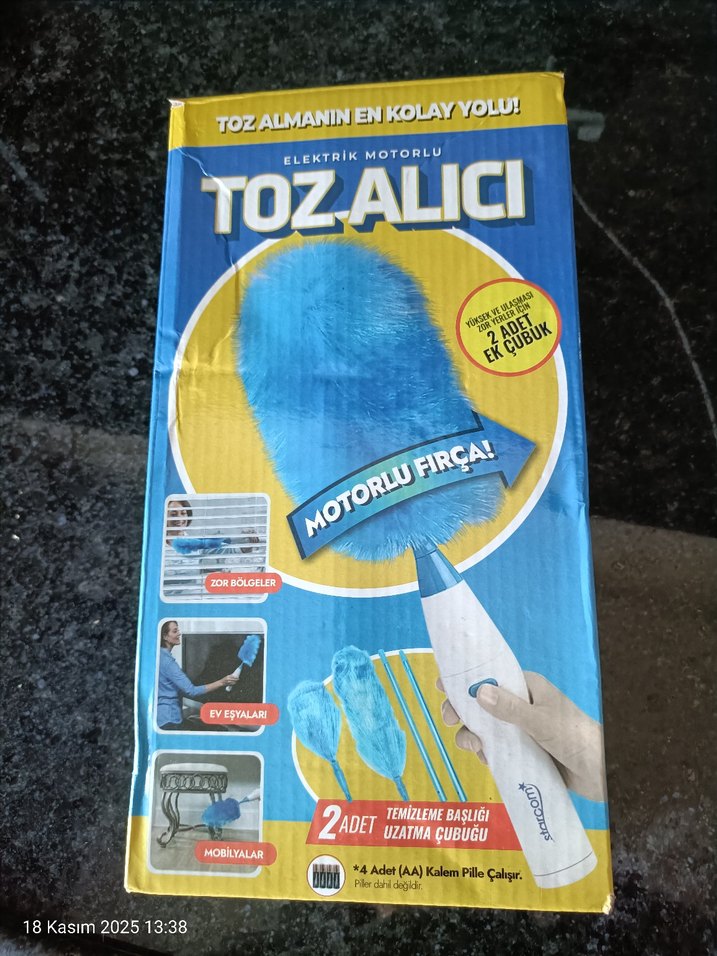 Mavi Elektrikli Toz Alıcı Motorlu Fırça - Görsel 3