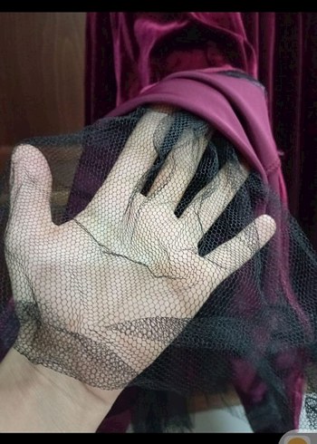 Bordo V Yakalı Uzun Abiye Elbise - Görsel 3