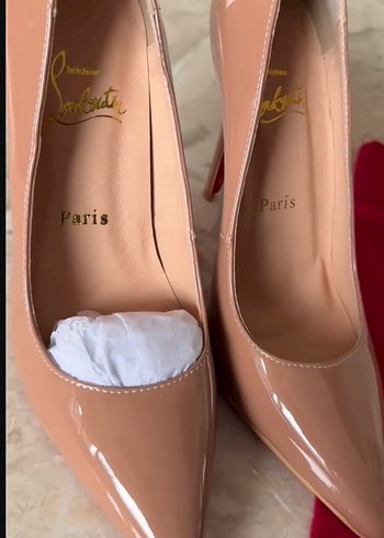 Bej Rugan Stiletto Topuklu Kadın Ayakkabı
