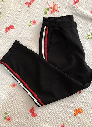 xl Beden Ambar yanları çizgili pantolon