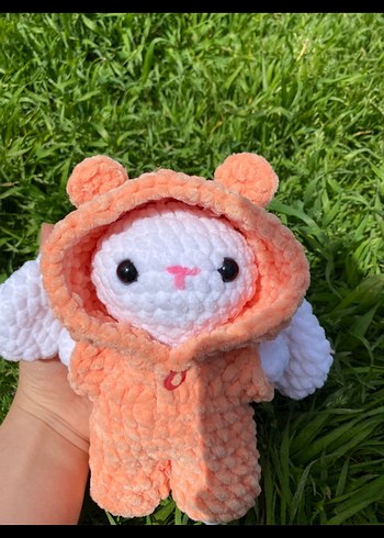 Turuncu Kapüşonlu Peluş Oyuncak