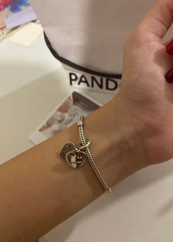 Beden gri Renk Pandora 2li kedili charm