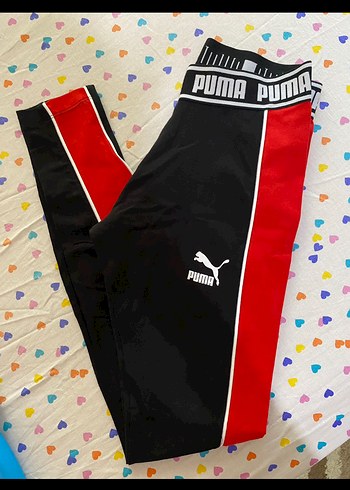 Puma Kırmızı Siyah Spor Tayt