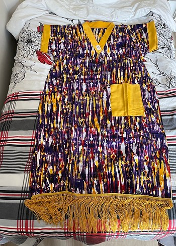 Renkli Bohem Uzun Kadın Kimono