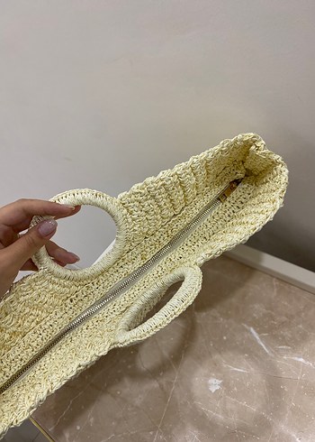Beden camel Renk Bej Rengi, Hasır Kleopatra Çanta