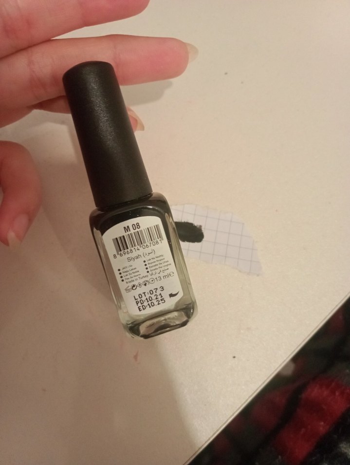 Gabrini Mat Siyah Oje - Görsel 2