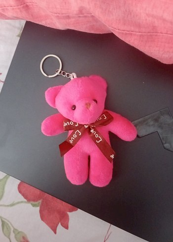 Pembe Peluş Ayıcık Anahtarlık