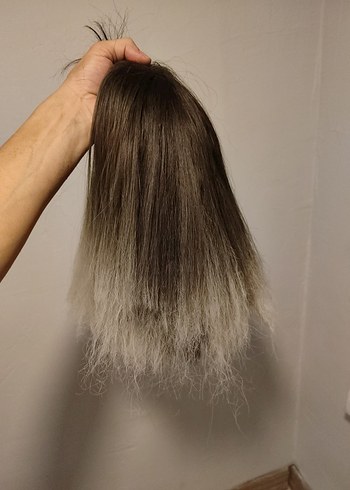  Beden gri Renk Omreli Kısa Fiber Sentetik Kadın Peruk