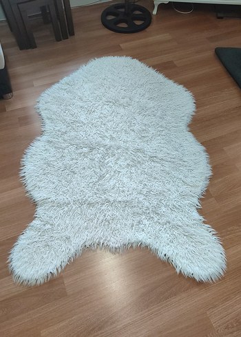  Beden Bohem Tarzı Beyaz Peluş Halı