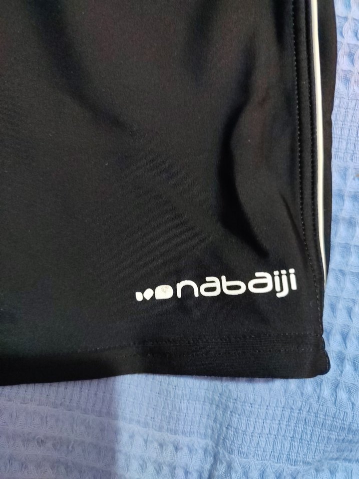 Erkek Siyah Kısa Kollu Mayo Şortu - Görsel 2