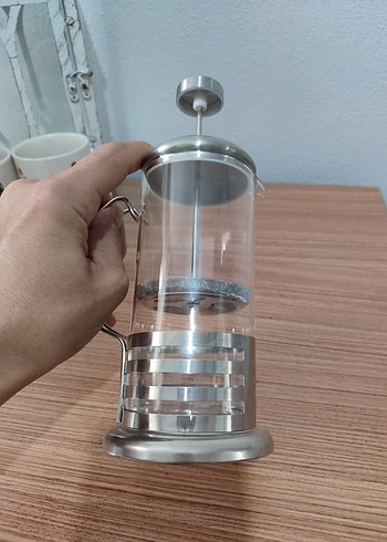 English Home Gri Çelik Kapaklı Cam Rençpress